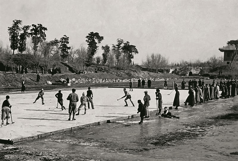 1929年燕京大学和美国学校冰球队进行比赛